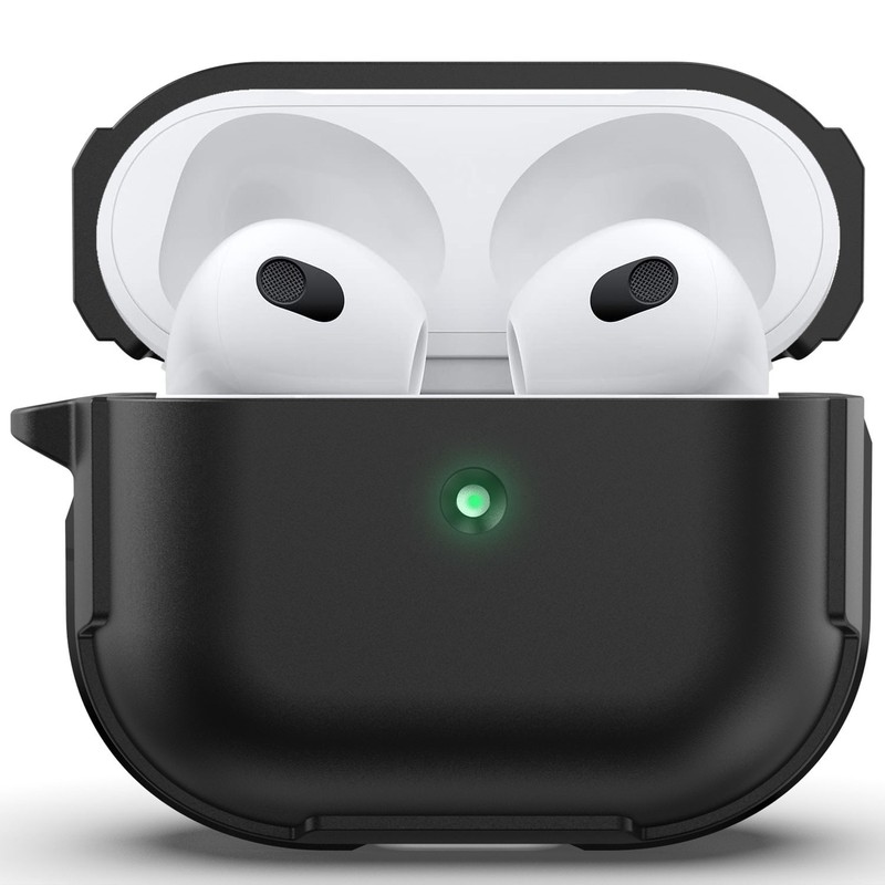 For Apple AirPods 3rd Gen 2021 Case Hybrid Shockproof Hard Cover + Keychain Clip