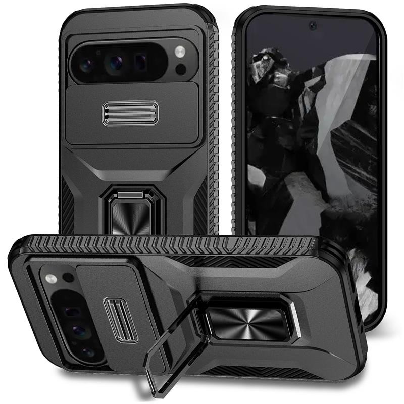 Shockproof Ring Magnetic Phone Case for Google Pixel 9 7 Pro XL 9A Stand Cover