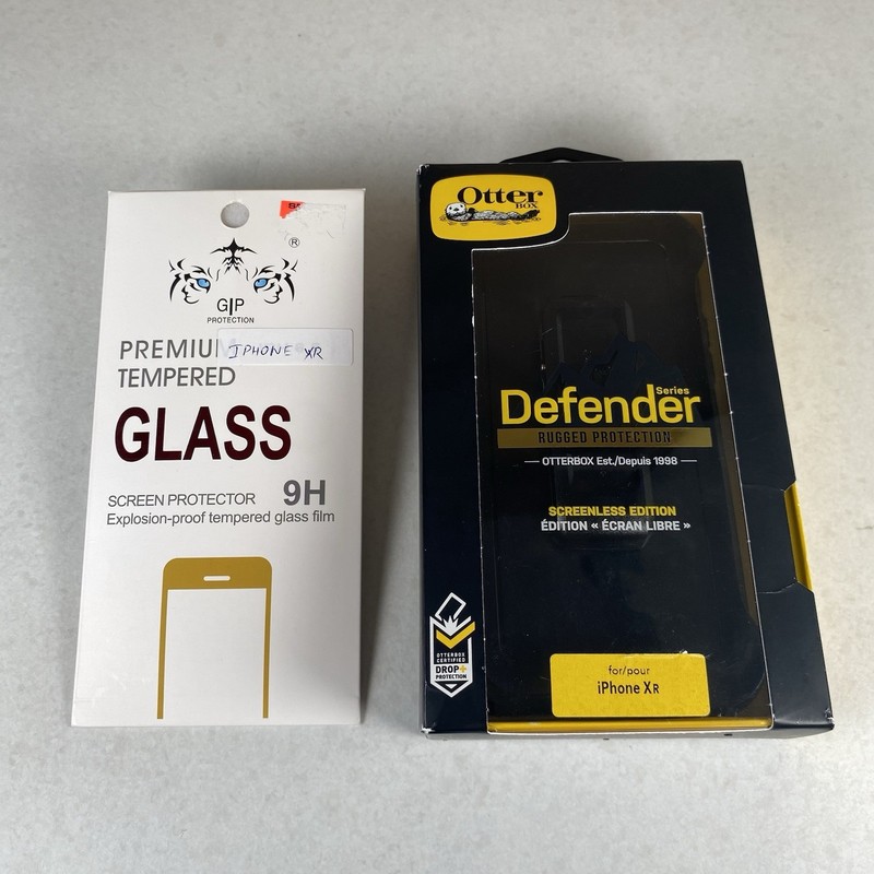 OtterBox Defender for Apple iPhone XR Plus Screen Protector Bundle Phone Case