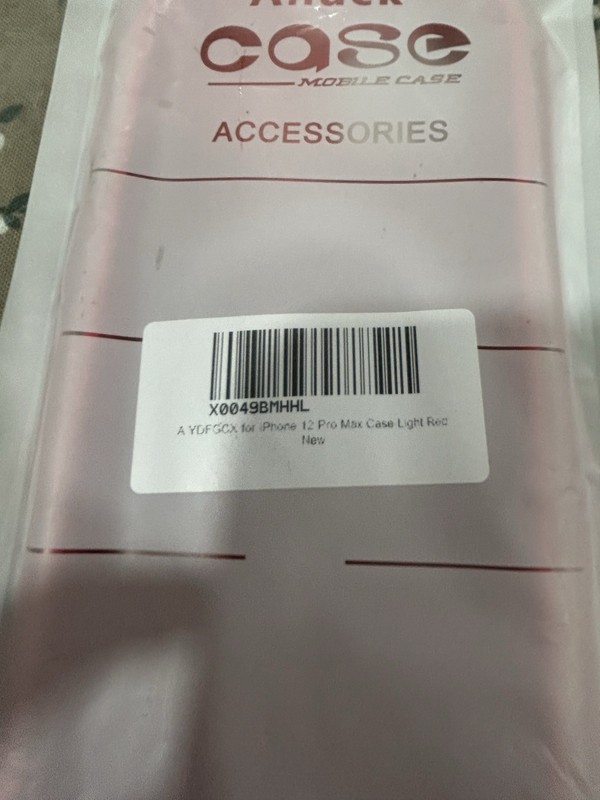 Anuck Case iPhone 12 Pro Max Light Red Brand New( Has Camera Borders) gallery