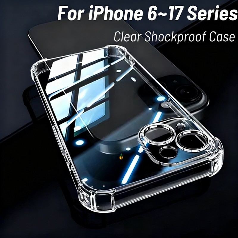 For iPhone 17 16 15 14 13 12 11 X Wholesale Bulk Shockproof Clear Case Cover Lot