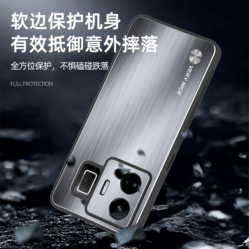 For Realme GT Neo 5 240W Metal Aluminum Hybrid Brushed Soft Rubber Cover Case gallery
