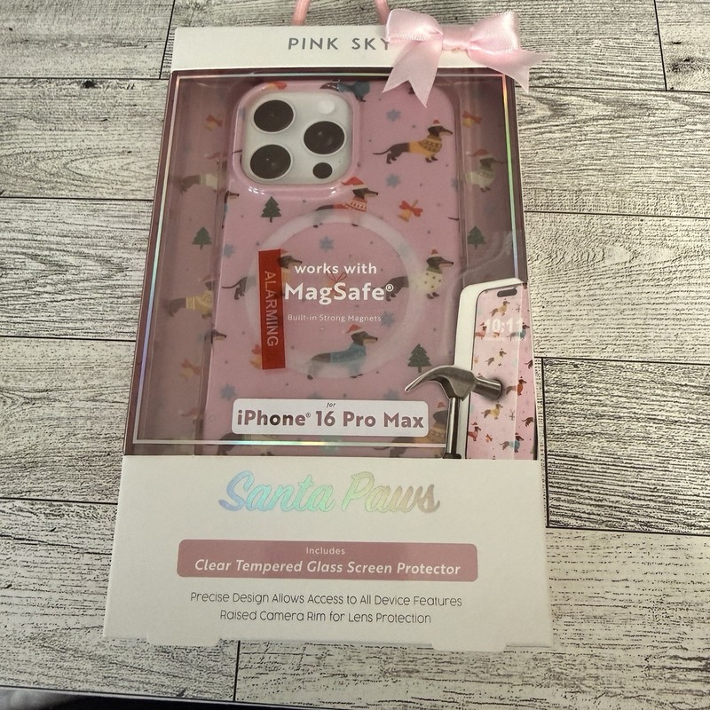 Dachshund iPhone 16 Pro Max Phone Case Christmas Dog MagSafe Santa Paws NEW NIP