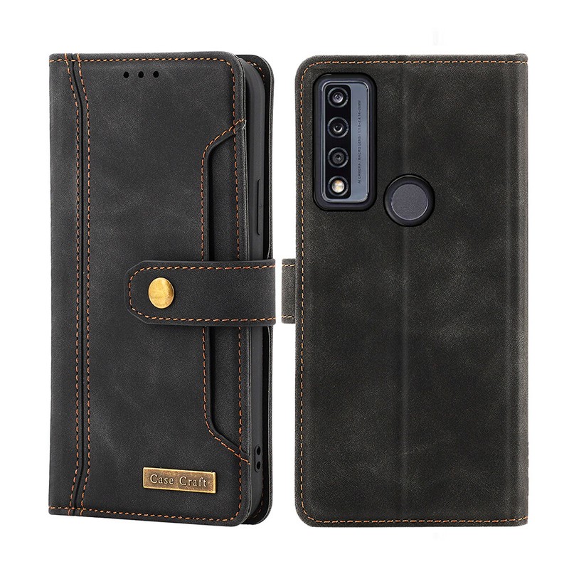 Alcatel TCL 4X 5G (T601DL) Notebook Style Card Case,Leather Magnetic Flip Case