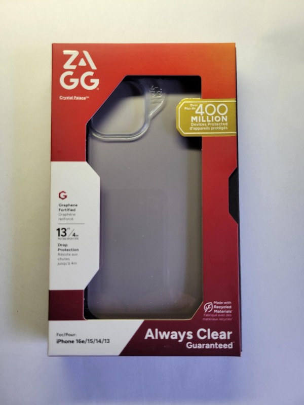 ZAGG Crystal Palace Case for iPhone 16e, 15, 14, 13- Clear