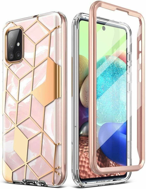 For Galaxy A71 5G UW Case,Hybrid Slim TPU Protective Shockproor Cover Pink