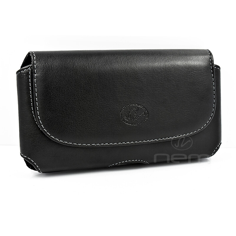 Wider Horizontal Leather Pouch Fits with Hard Shell Case 4.84 x 2.63 x 0.68 inch