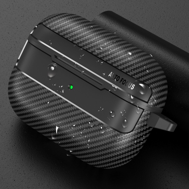 Case For Apple Airpods 1/2/Pro/3rd/4th Carbon Fibre Texture Shockproof Cover gallery