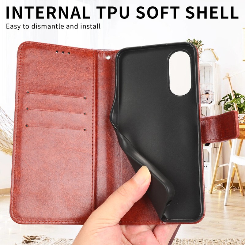 Leather Phone Case Flip Wallet Card Stand Cover Fr Nokia C210 C300 C110 G42 XR21 gallery
