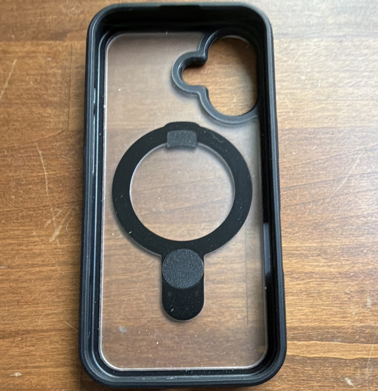 Black Transparent Plastic Kickstand Case for Apple iPhone, Plain Fitted Design