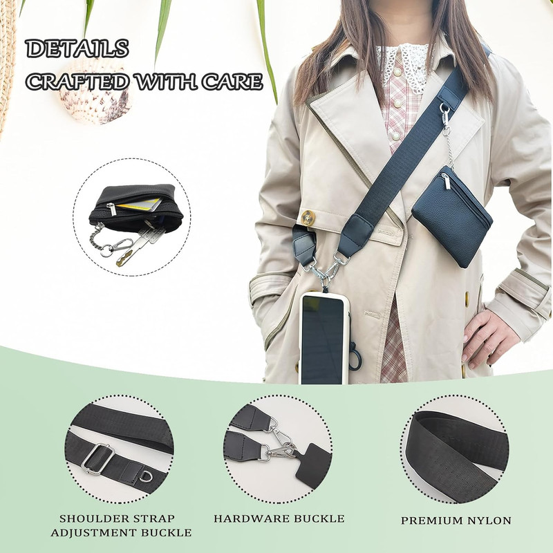 Clip and Go Strap for Phone with Wallet Crossbody,Clip and Go PhoneStrap with Wa gallery