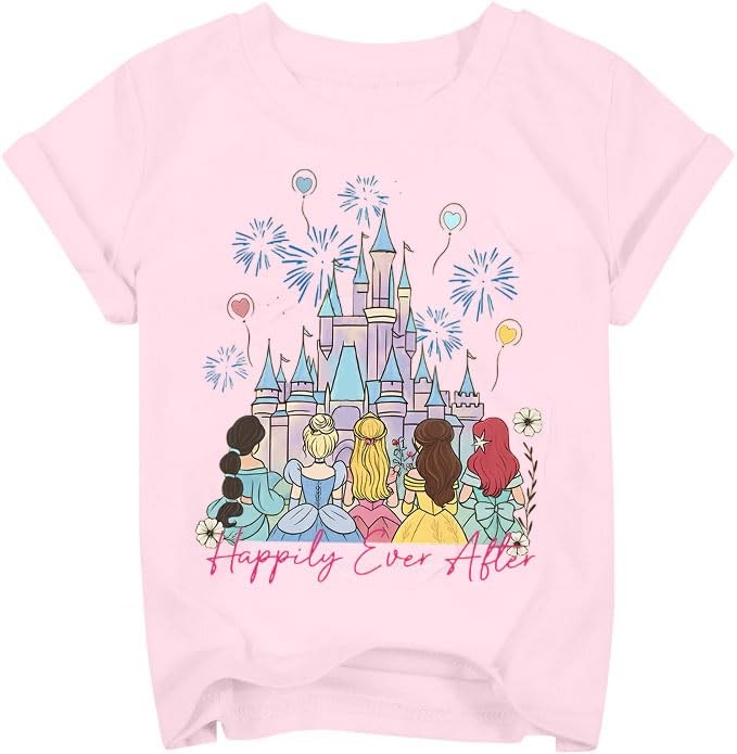 Magical Shirts for Girls Magic Kingdom Princess Tshirt Cute Castle TShirts Ki...