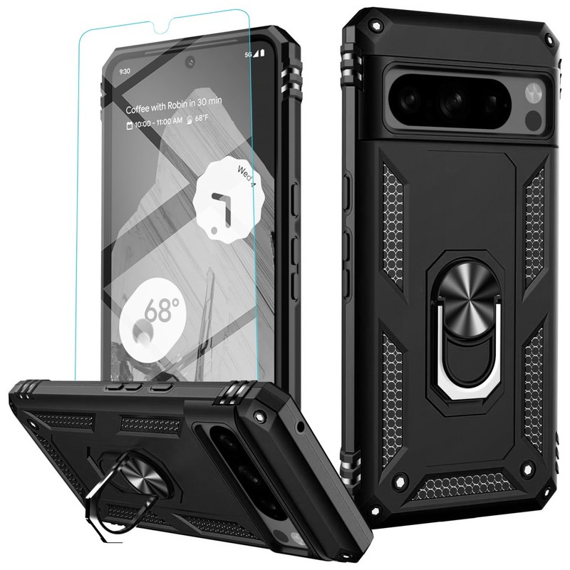For Google Pixel 8 Case /Pixel 8 Pro Cover Heavy Duty Shockproof +Tempered Glass
