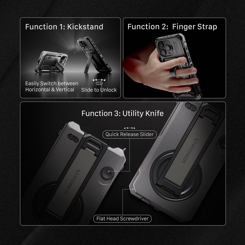 Tilta Khronos Compatible with iPhone 16 Pro Handheld Kit (Black, iPhone 16 Pro) gallery