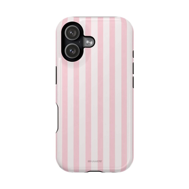 Pink Stripe Impact-Resistant Phone Case | MagSafe