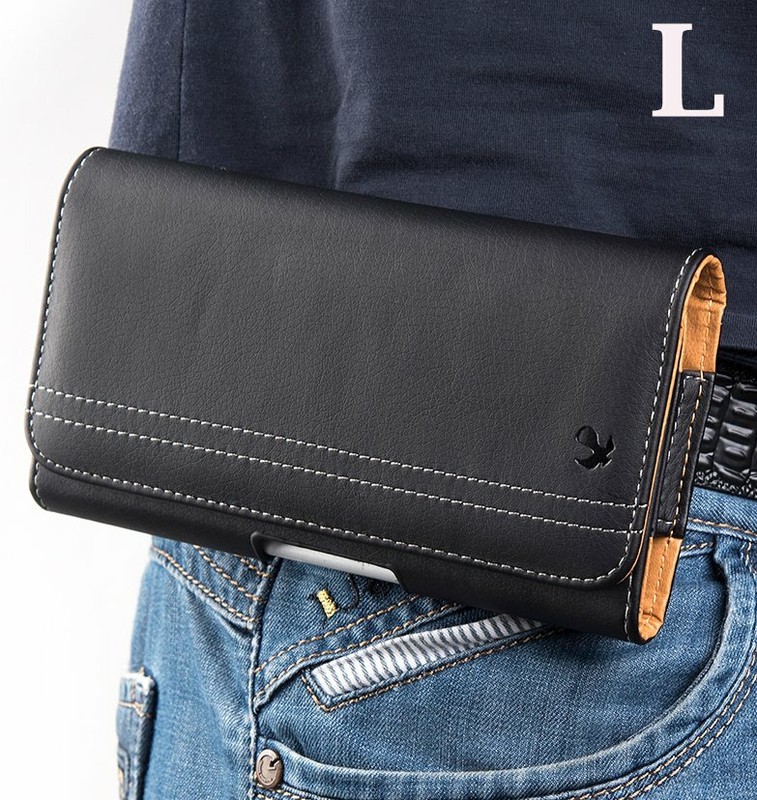 iPhone XR (6.1″) – Leather Belt Clip Pouch Holster Card Pocket Holder Case Cover