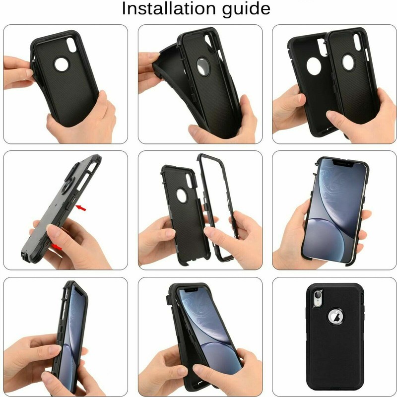 For Apple iPhone 6 7 8 Plus SE 2nd 3rd Shockproof Case Cover + Screen Protector gallery