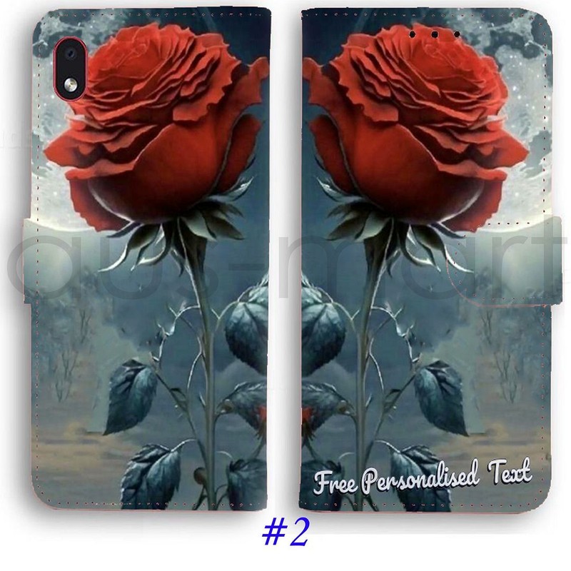 Personalised Text Wallet Phone Cover For Samsung A8 12 20 22 30 51 52s J8 J5 Pro gallery