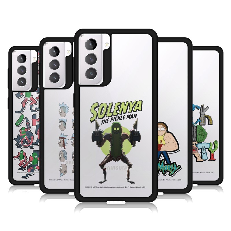 RICK AND MORTY SEASON 3 CHARACTER ART BLACK SHOCKPROOF FOR SAMSUNG PHONES