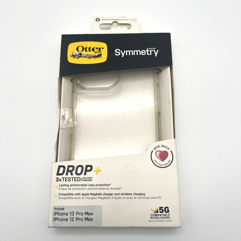 OtterBox iPhone 12-13 Pro max Symmetry Clear Series Case – Stardust: Bump-Resist