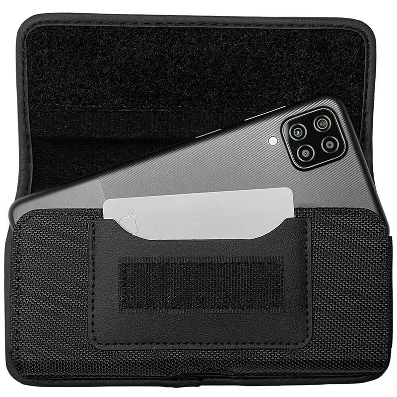 For Tracfone BLU View 4 Case Nylon Belt Clip Phone Pouch Card Holder Cover gallery