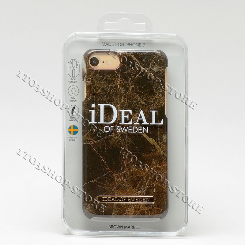 iDeal of Sweden Brown Marble iPhone SE 2022 2020 iPhone 7 iPhone 8 6 6s Case