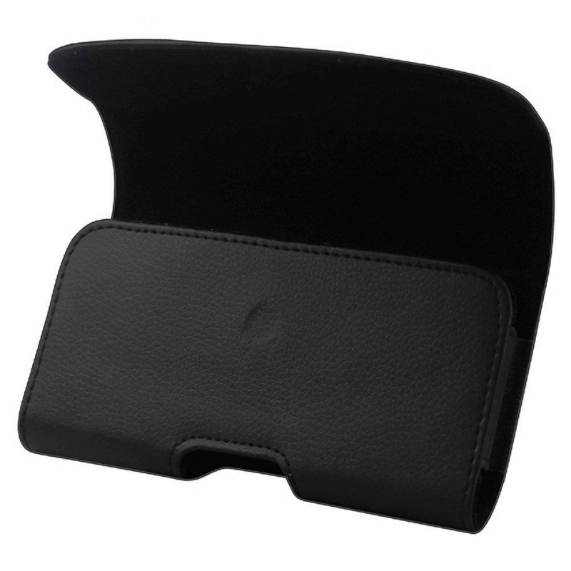 Modes HORIZONTAL BLACK Leather Pouch Holder Belt Clip Loop Holster Case -Classic gallery