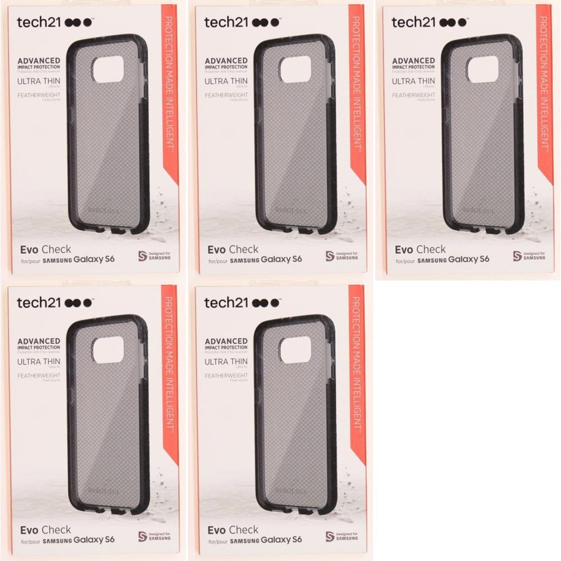 lOT OF 5 Tech21 Case Samsung Galaxy S6 – Smokey Black Smokey Grey Galaxy S6