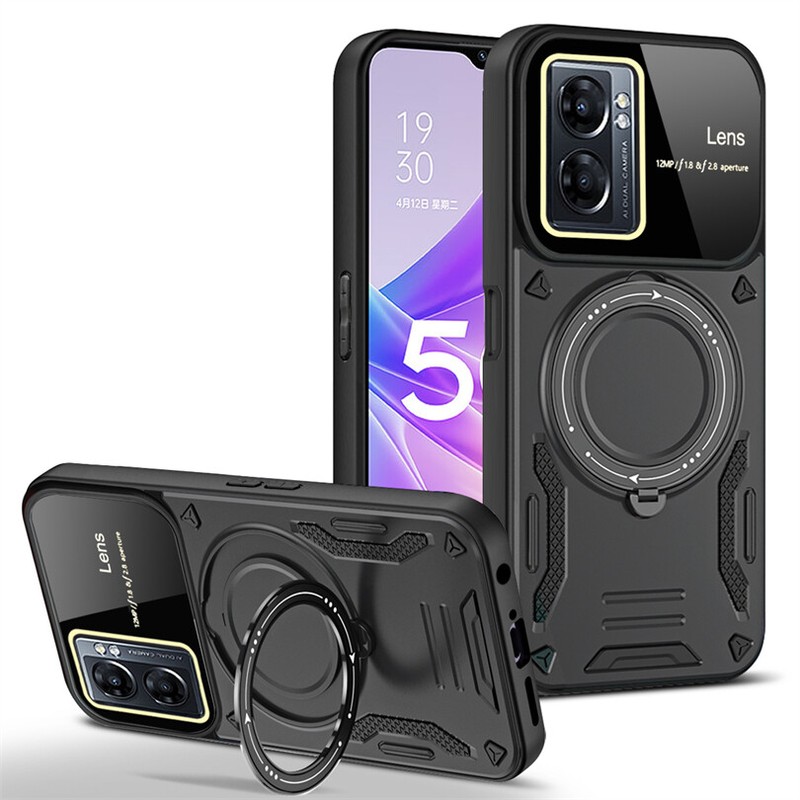 For OPPO A78 A98 Reno 8T 5G Magnetic Ring Matte Shockproof Cover Slim Back Case