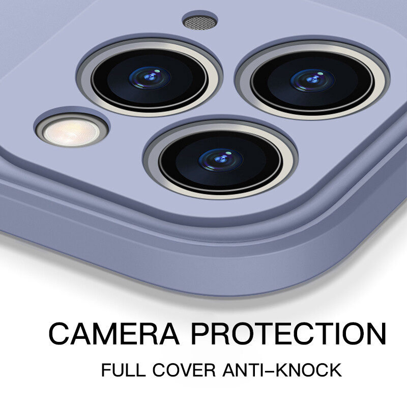 For iPhone 13 12 11 Pro Max XS XR 8 7 Plus SE Liquid Silicone Case Camera Cover gallery