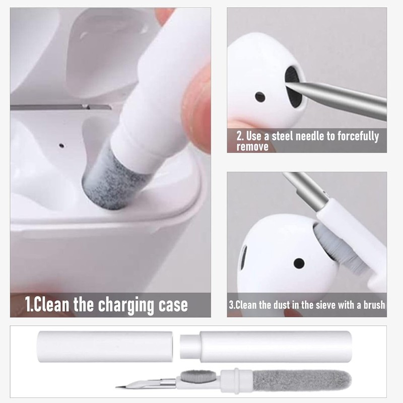 Case Cover with Cleaner Kit,Military Hard Shockproof Airpods Cover Protective gallery