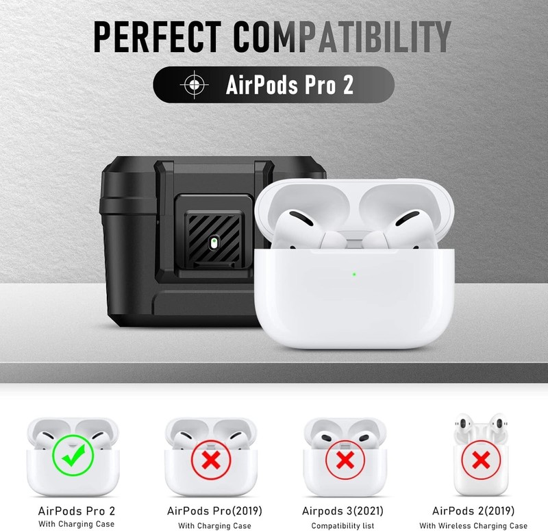 Case Cover with Cleaner Kit,Military Hard Shockproof Airpods Cover Protective gallery