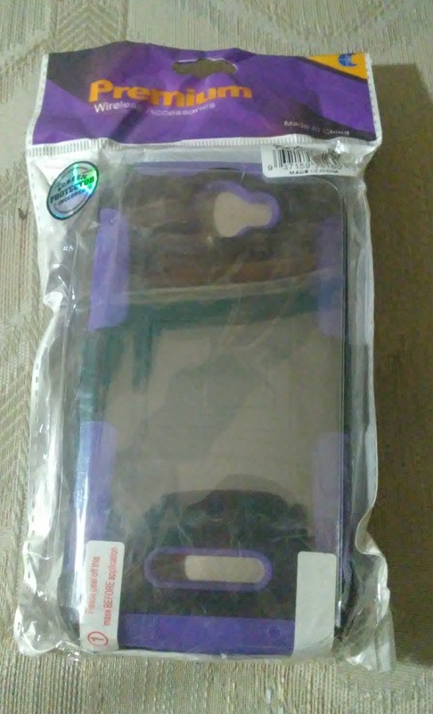 Alcatel Fierce 2 Phone Case Kickstand Purple Black W Screen Protector