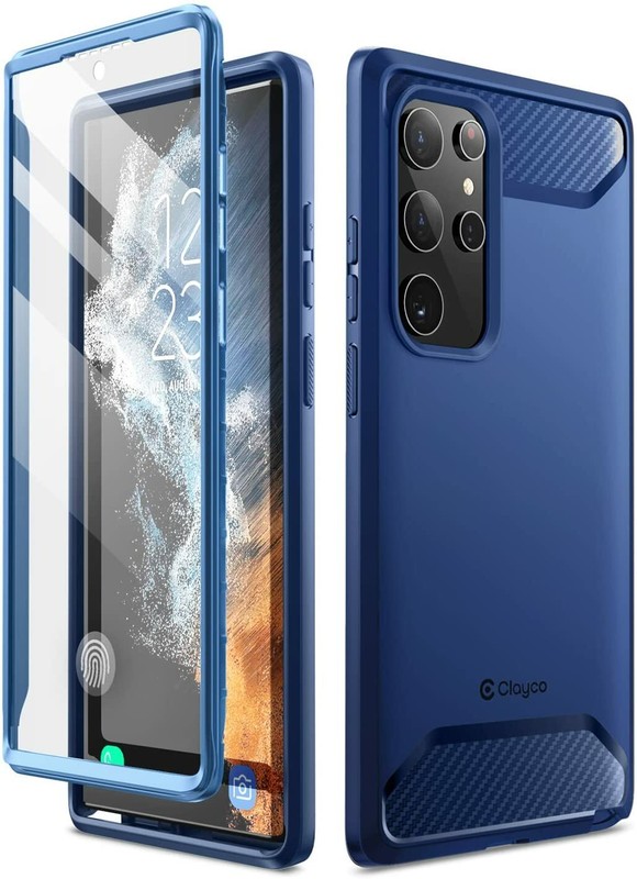 Clayco for Samsung Galaxy S22 Ultra 5G with ScreenProtector Case Full Body Cover