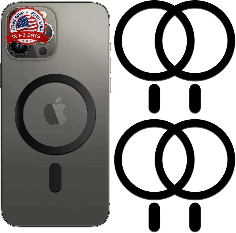 Metal Ring Compatible with MagSafe Sticker Designed for iPhone 12~17, Circle Mag