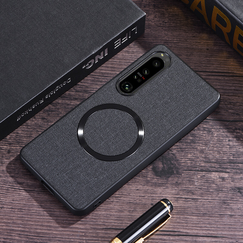Shockproof Cloth Leather Magsafe Back Case For Sony Xperia 1VII 10VII 5 IV 5III