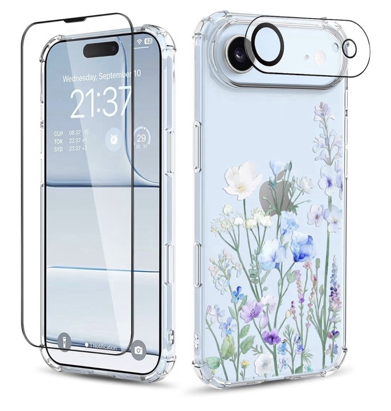 iPhone 17 Air Case,[3 in 1] with Screen Protector & Camera Lens Protector