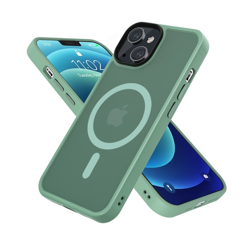 Case for Apple iPhone 14, Light Green, MagSafe Compatible, Shockproof