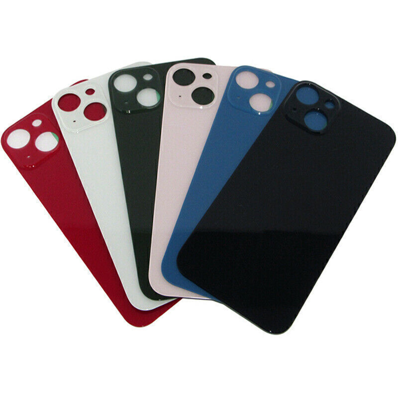 For iPhone 14 15 16 16e 17 Pro Back Glass Replacement Big Hole Rear Cover Metal gallery
