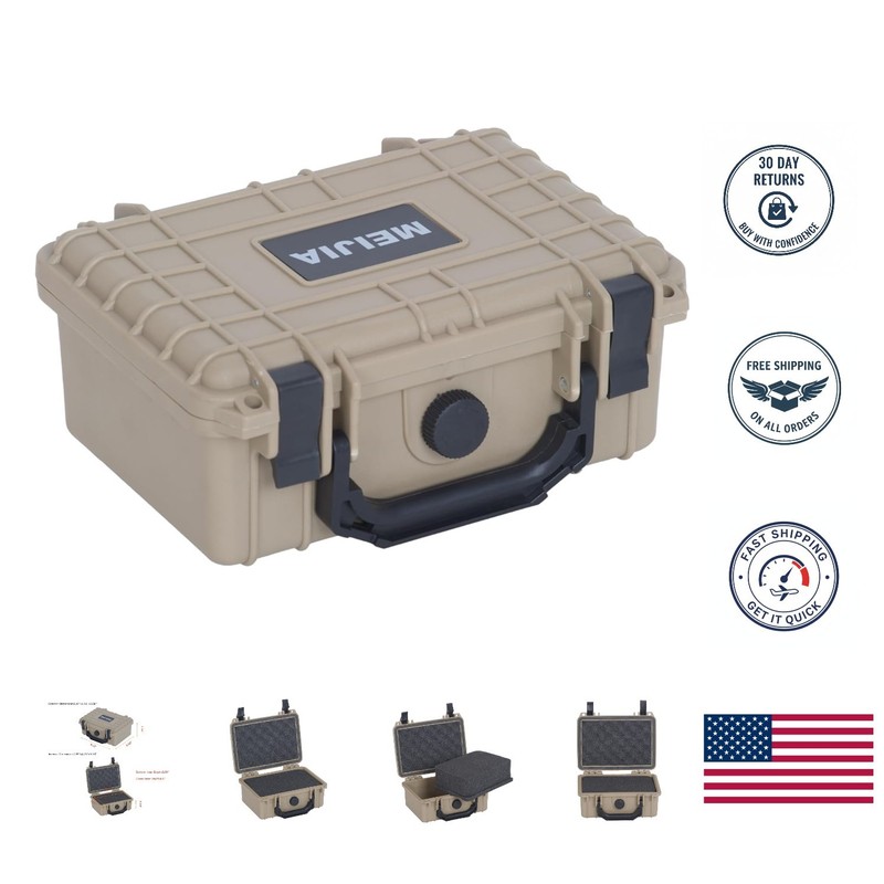 Waterproof Hard Compact Case 8.12”x6.56” – Custom Foam for Drones & Cameras