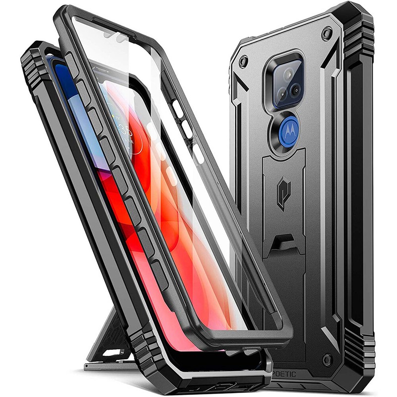 For Motorola Moto Case with Screen Protector Phone Cover Shockproof Kickstand