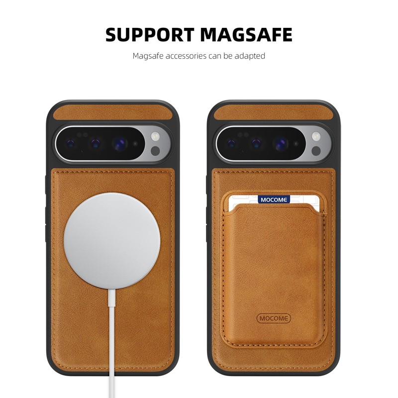 For Google Pixel 10 Pro XL/9A/9/8 Pro Shockproof PU Leather Case Mag Safe Cover gallery