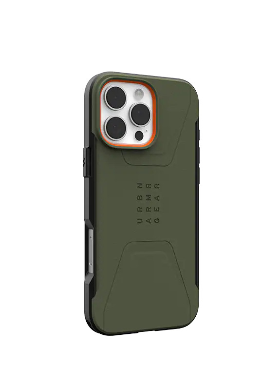 UAG iPhone Civilian Rugged Slim Shockproof Case Iphone 16 Pro Max Olive Drab gallery