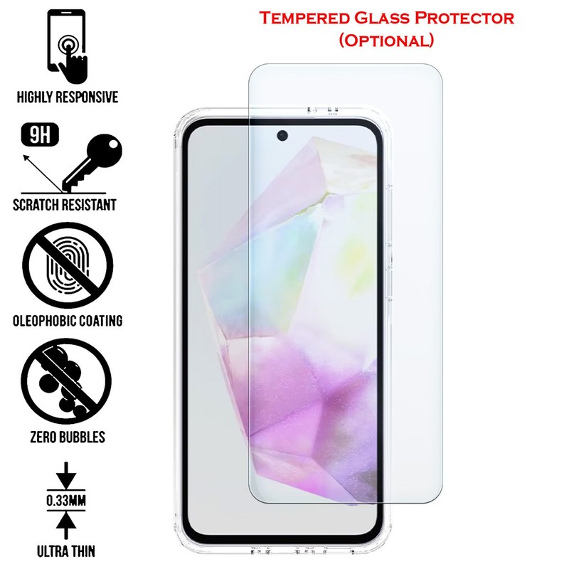 For Samsung Galaxy A16/A26/A36/A56/A17 5G Shockproof Bumper Phone Case+Glass-GME gallery