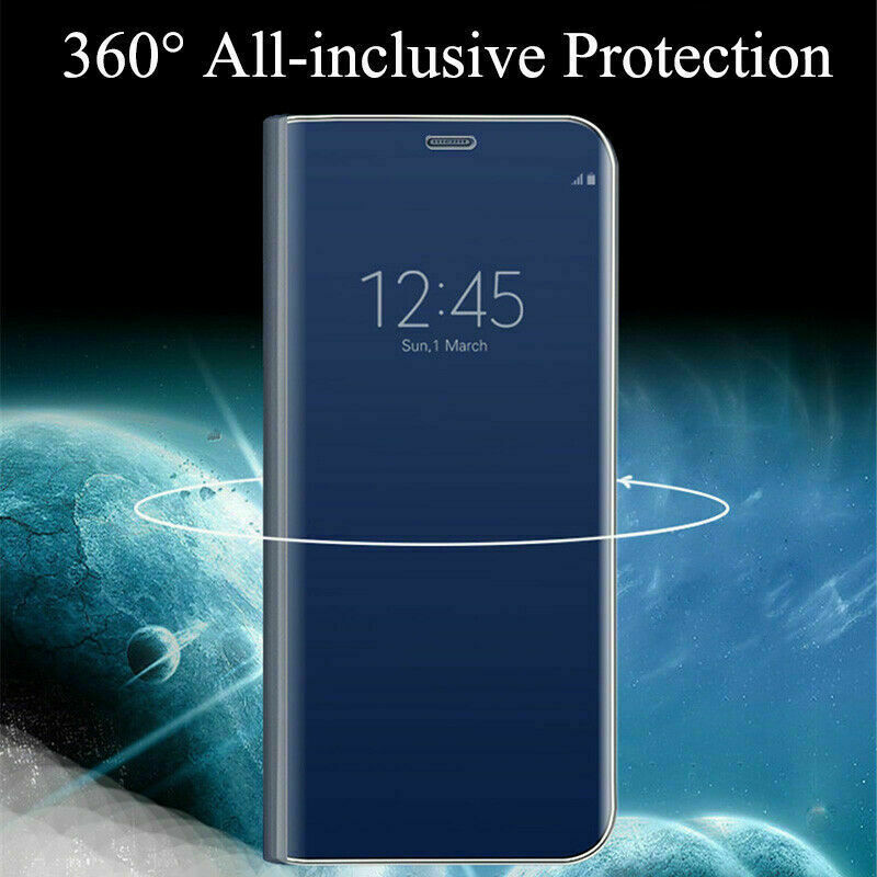 Clear S-View Mirror Flip Case Stand Cover Samsung Galaxy S24 S23 S21 S20 S10 S9+ gallery