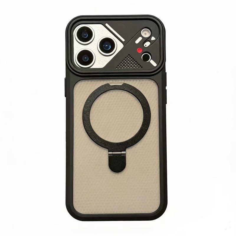For iPhone 17 Pro Max 16 15 Magnetic Ring Stand Slim Clear Hard Back Rugged Case