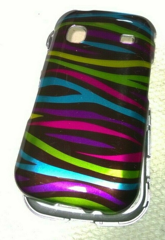 Samsung Repp SCH-R680 Hard Shell Colorful Zebra Print & Green Zebra Case Setof 2