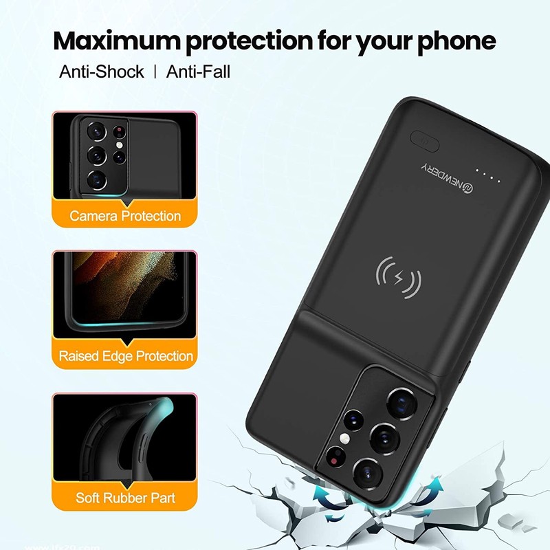 Wireless Battery Case For Galaxy S21 S22 S23 S24 Ultra Power Bank Charging Cove gallery