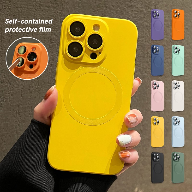 For iPhone 15Plus 14 13 12 11 Pro Max Shockproof Silicone Magnetic MagSafe Case