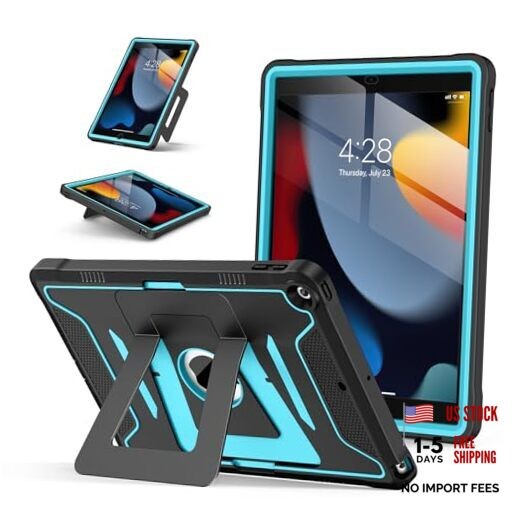 10.2-Inch (2021/2020/2019 Case for iPad 9th/8th/7th Generation Black Blue